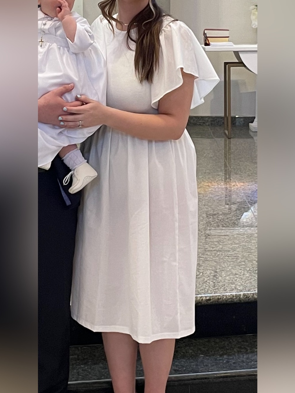Zara flutter sleeve dress